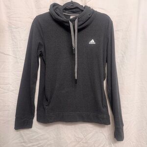 Adidas Gray Pullover Sweatshirt with High Collar